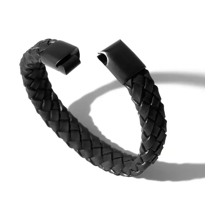 Pulsera-Cuero-Trenzado-Ancho-7.webp Pulsera Cuero Trenzado Ancho - Imagen 2